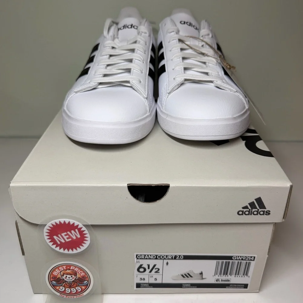 adidas - Size 6.5 - Women's Shoes Grand Court 2.0 Sneakers GW9214 - New - Picture 2 of 8
